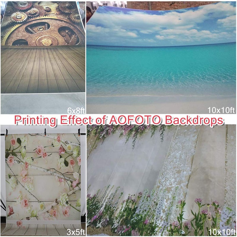 AOFOTO 6x8ft Cherry Blossom Flowers Red Lantern Backdrop for Photoshoot Chinese Garden Courtyard Archway Arch Gate Spring Theme Backdrop Traditional Spring Festival Kids Adult Portrait Photo Props - Image 5